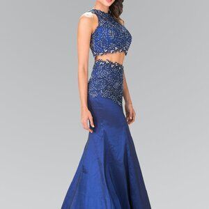 Two Piece Sleeveless Mermaid Prom Dress GSGL2291